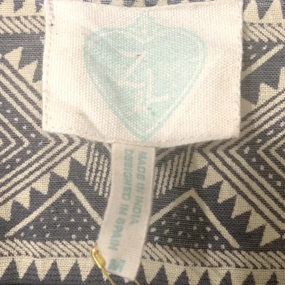 Z&L Ethnic Print Boho Cotton Maxi Dress Medium - Picture 3 of 7